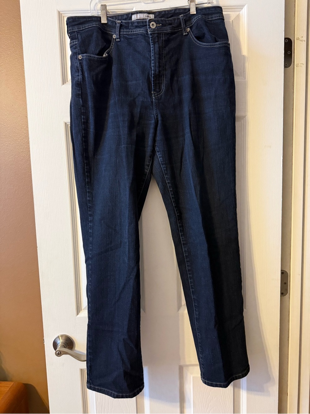Chico's Platinum Dark Wash Straight Leg Jeans Size 3 (16/XL)
